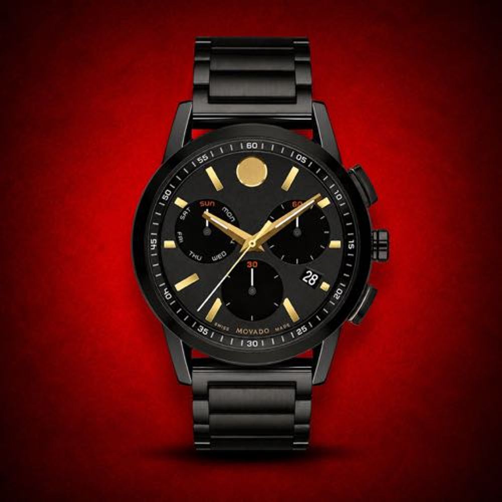 Authentic Grade Movado Museum Chronograph Swiss Quartz Watch