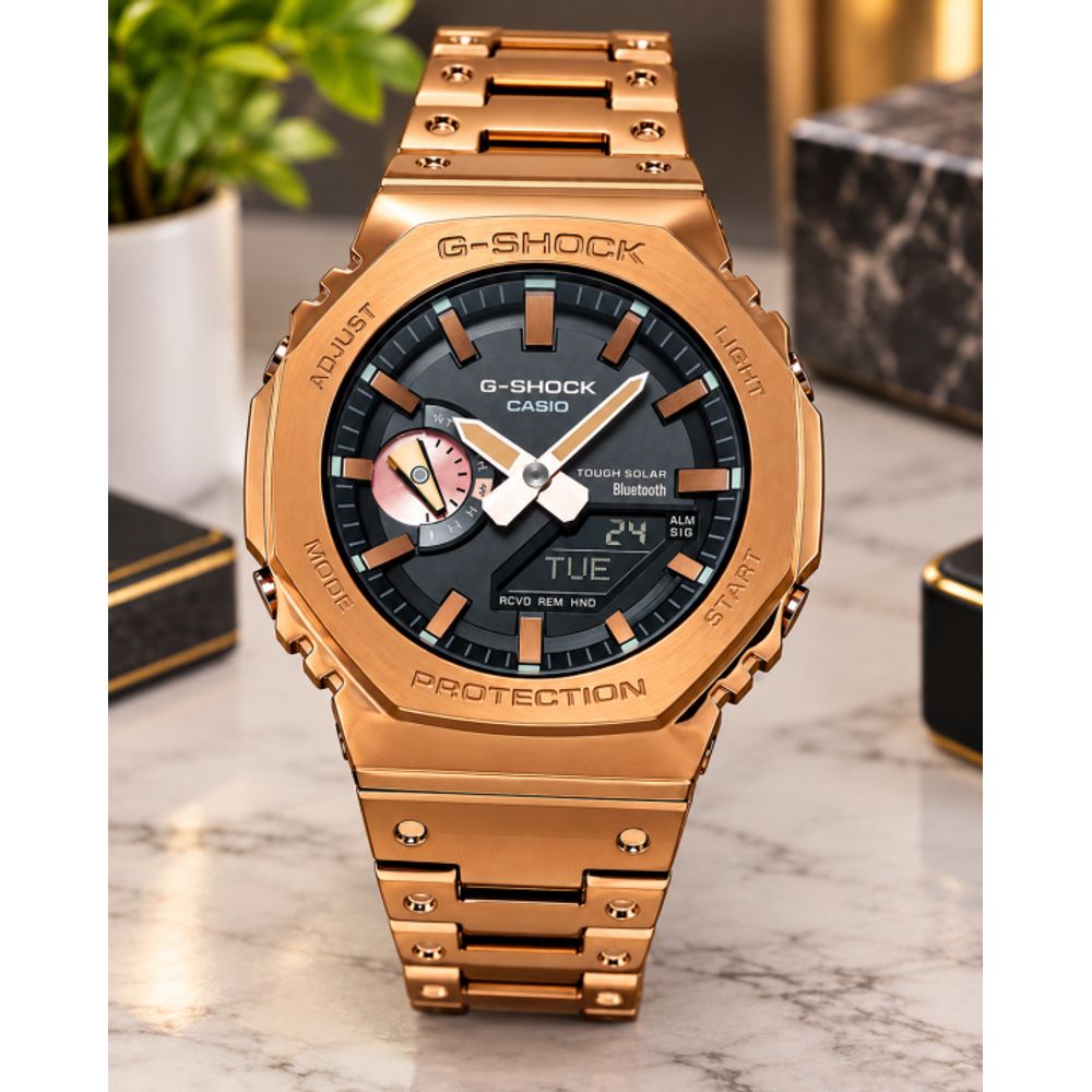 CASIO G-SHOCK B2100 METAL COPPER BLACK DIAL AT308