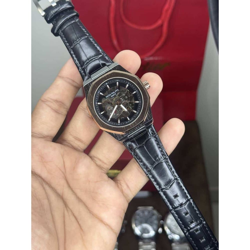 Patek Philippe Skeleton Copper Black Automatic Watch