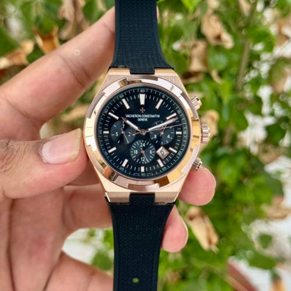 Vacheron Constentin Chronograph Black Rose Gold Automatic