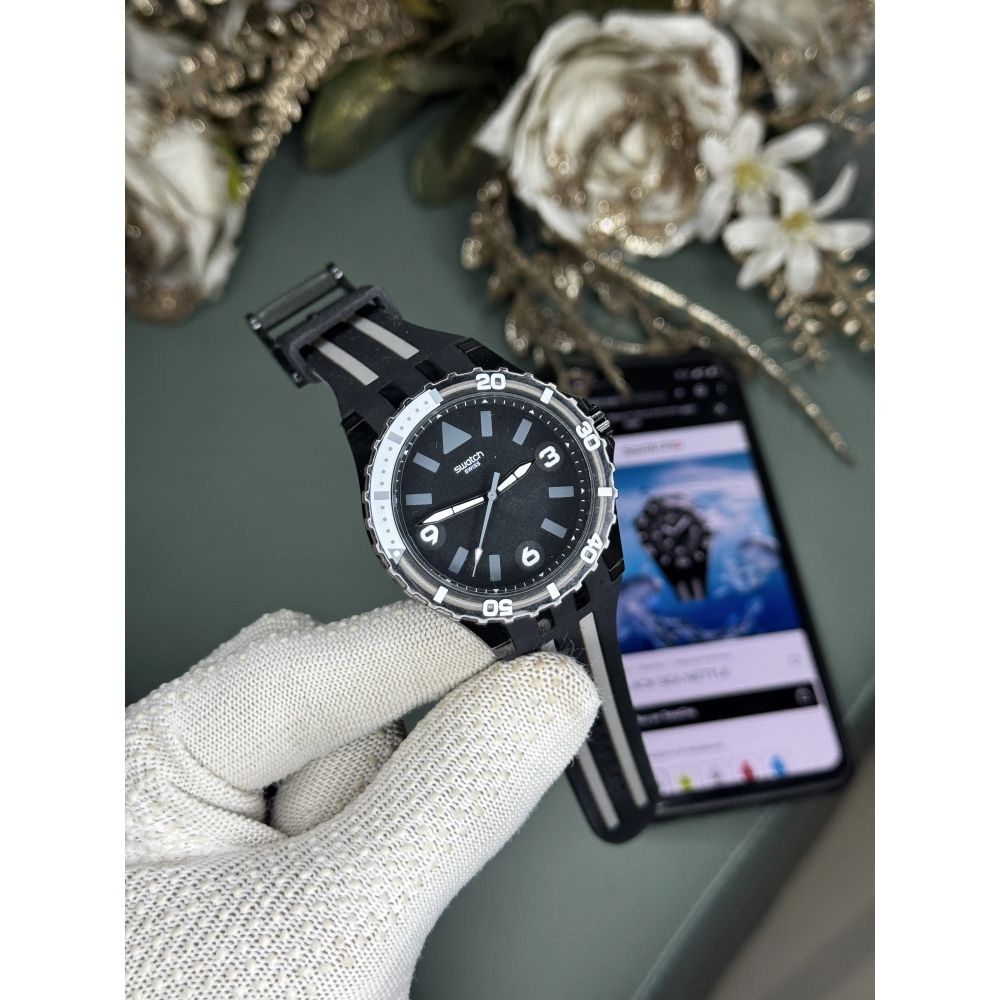 Swatch Sea Nettle Black Premium Quartz Watch