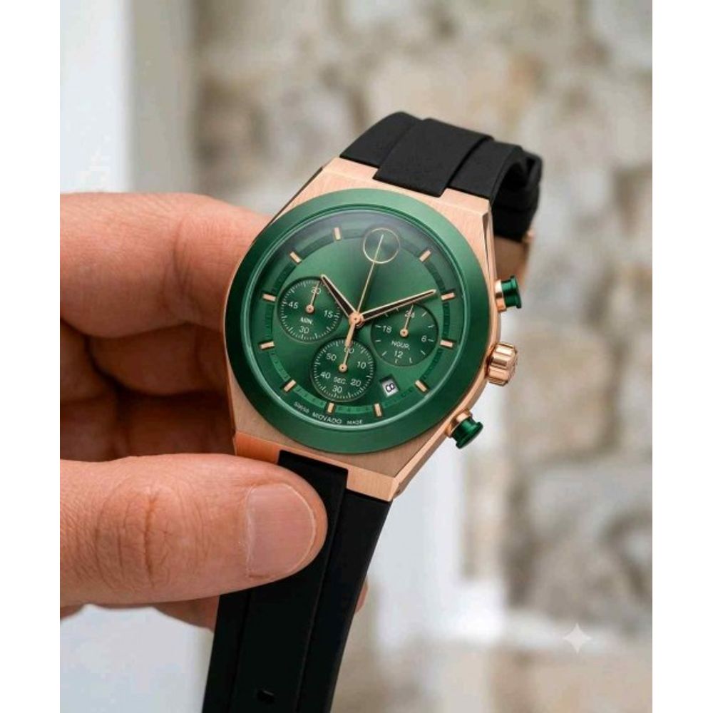 MOVADO BLACK GREEN F1012