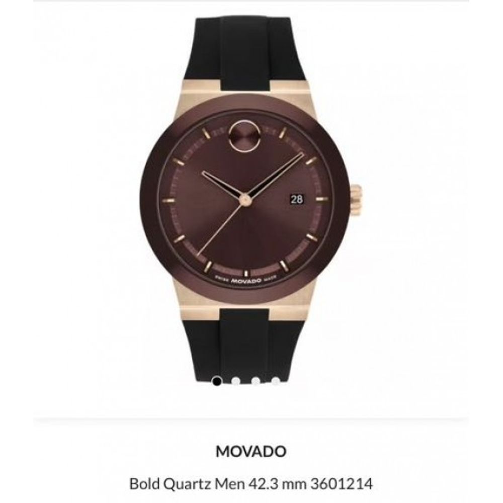 Movado Bold Fusion Black Burgandy Authentic Store Quality