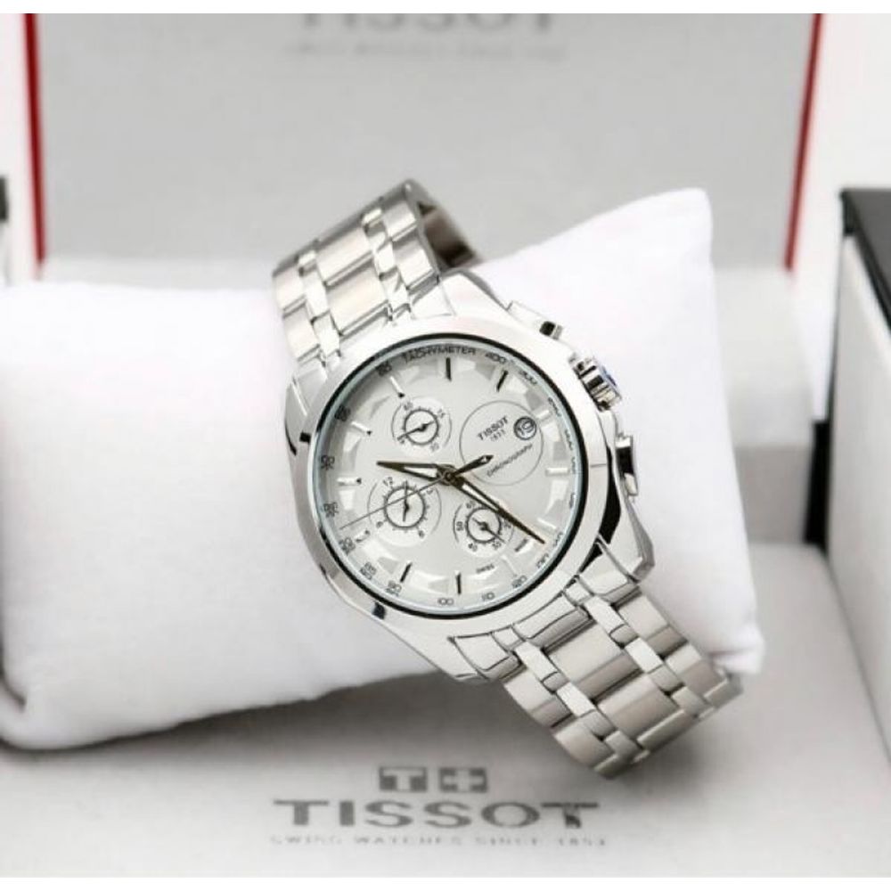 Tisso t 1853 Chronograph silver white