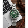 Emporio Arrwa%! 100Meter Chronograph Silver-Green