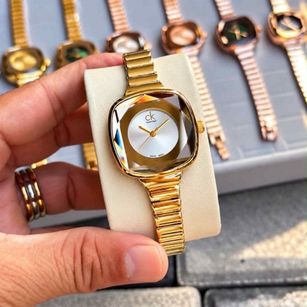 CALVIN KLINE_LADIES_GOLD-WHITE