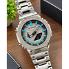CASIO G-SHOCK B2100 METAL SILVER BLACK B DIAL AT308