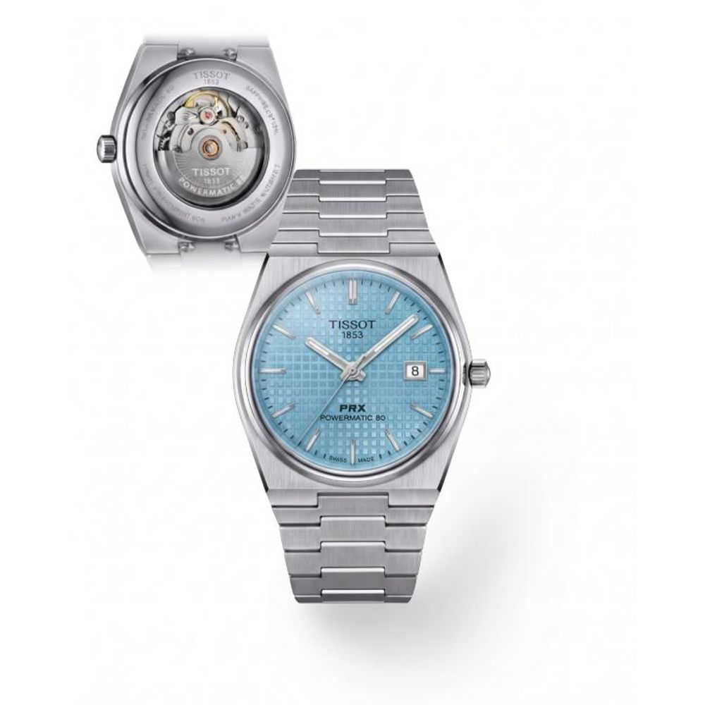 Tissoo_t 1853 Prx Automatic Top Quality Silver-SkyBlue