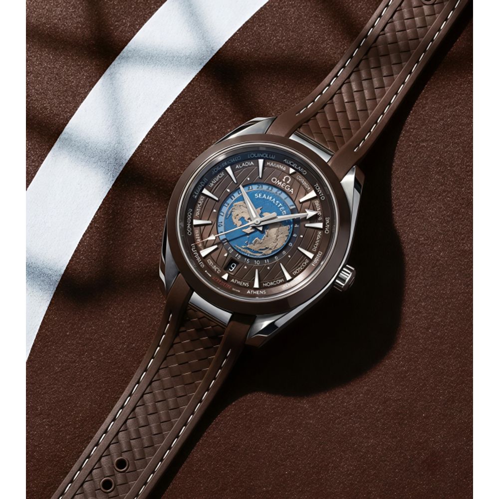 Omegha Seamaster Aqua Terra 150M Quartz World Map