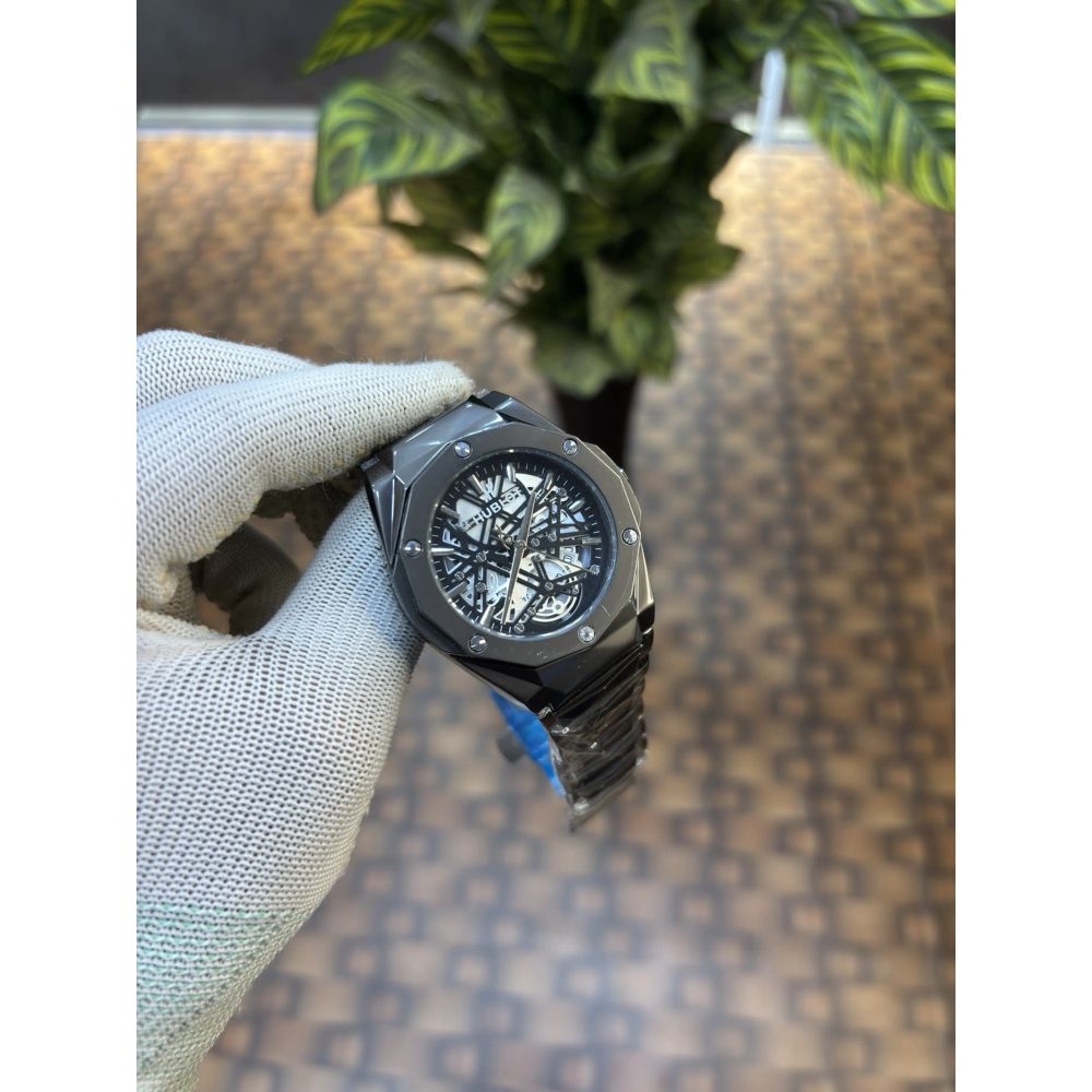 Hublot Big Bang Aero Bang full black Skeleton Dial Watch Quartz
