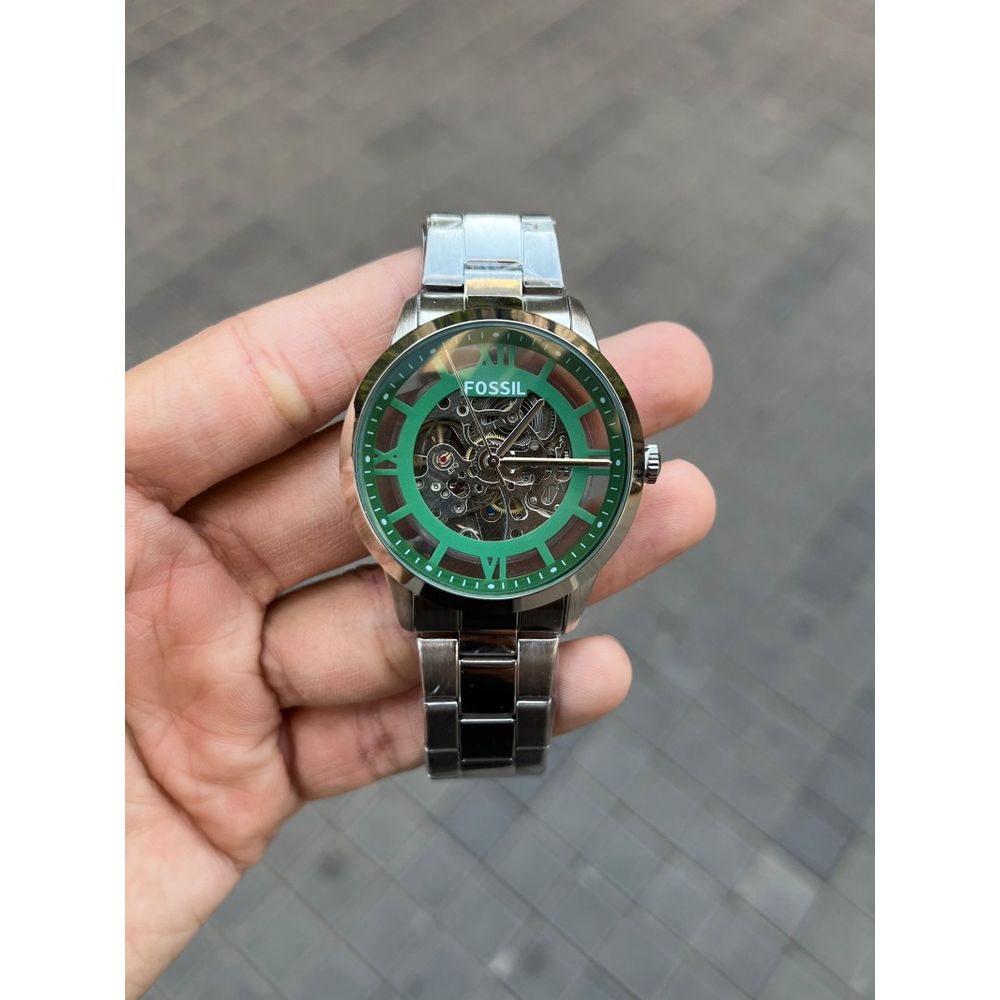 Fossi l Townsman Chain Silver Green