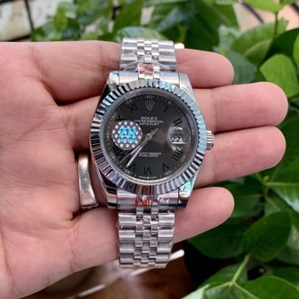 Rollex Date Just 41 Silver Wimbeldon (ZR)