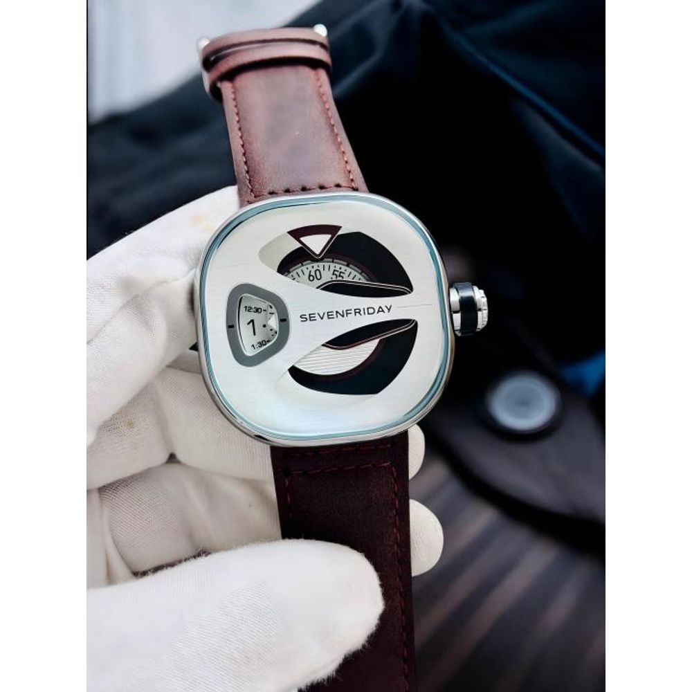 SevenFriday ME-Series Dark Brown Leather Belt