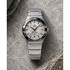 Omegha Constellation 41 mm Meteorite Watch silver white design