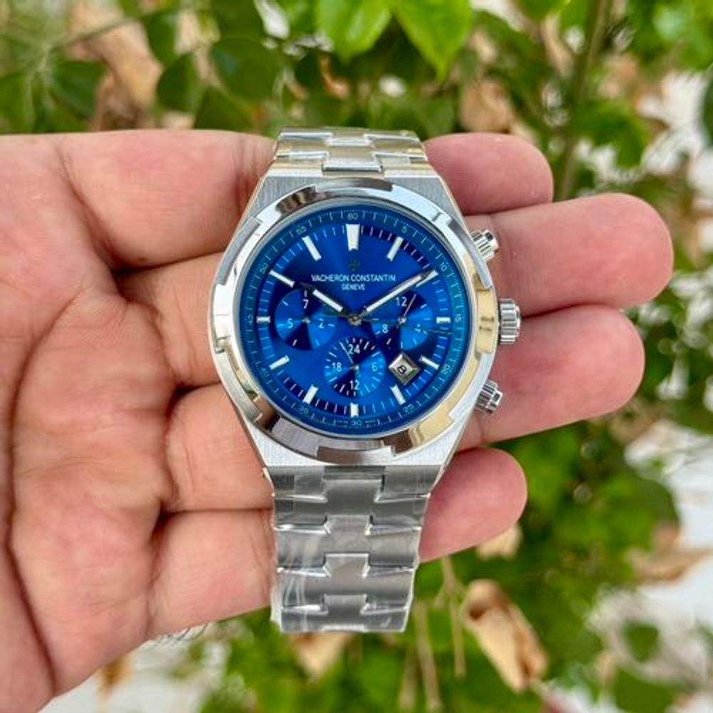 Vacheron Constentin Chronograph Silver Blue Automatic