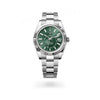 Rollex Sky Dweller silver green dial