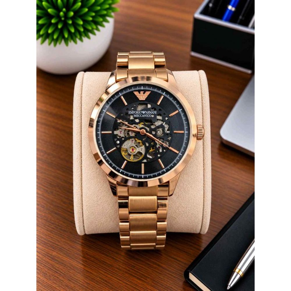 SALEAT EMPORIO ARRWA%! MECCANICO3 AUTOMATIC COPPER BLACK AT410
