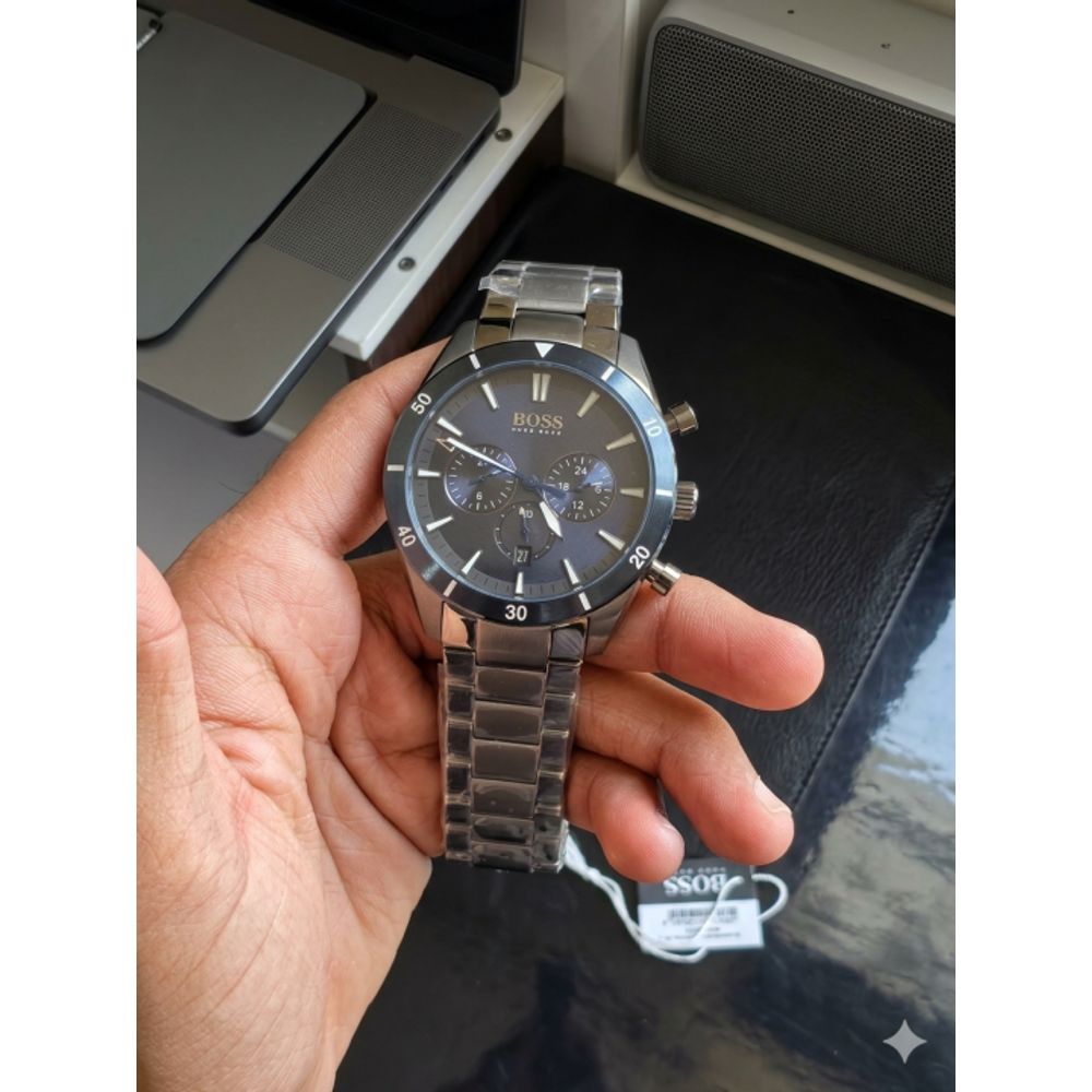 BOS S TROPER CHRONOGRAPH WATCH SIL BLUE  HVY 11 [6]