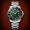 Swiss ETA Longinez Hydroconquest Stainless Steel Green Dial