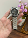 Patek_Philippe Silver & Black Dial Chronograph Working