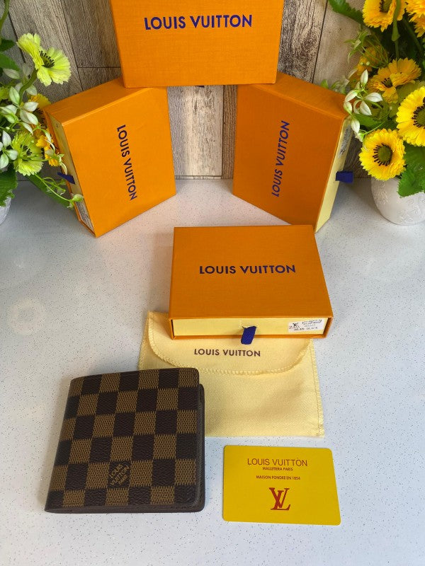 LOUIS_VUITTON CHECK BROWN WALLET WID OG BOX DUST BAG 49
