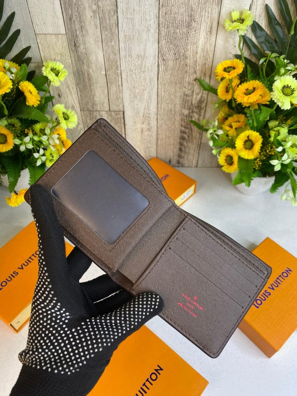 LOUIS_VUITTON CHECK BROWN WALLET WID OG BOX DUST BAG 49