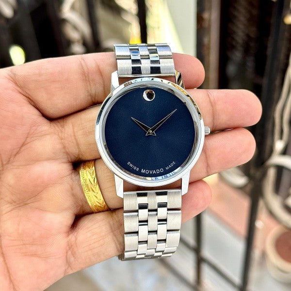 Movado 607212 Silver Blue Men Watch