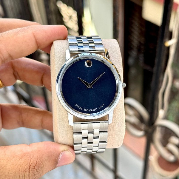 Movado 607212 Silver Blue Men Watch