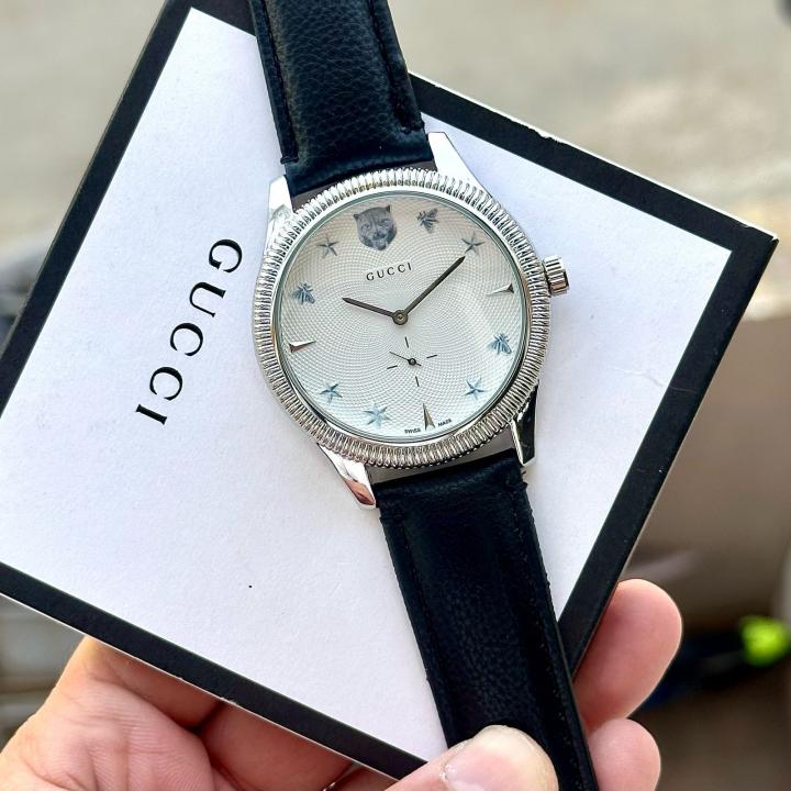 GUCC_I MENS LEATHER WATCH