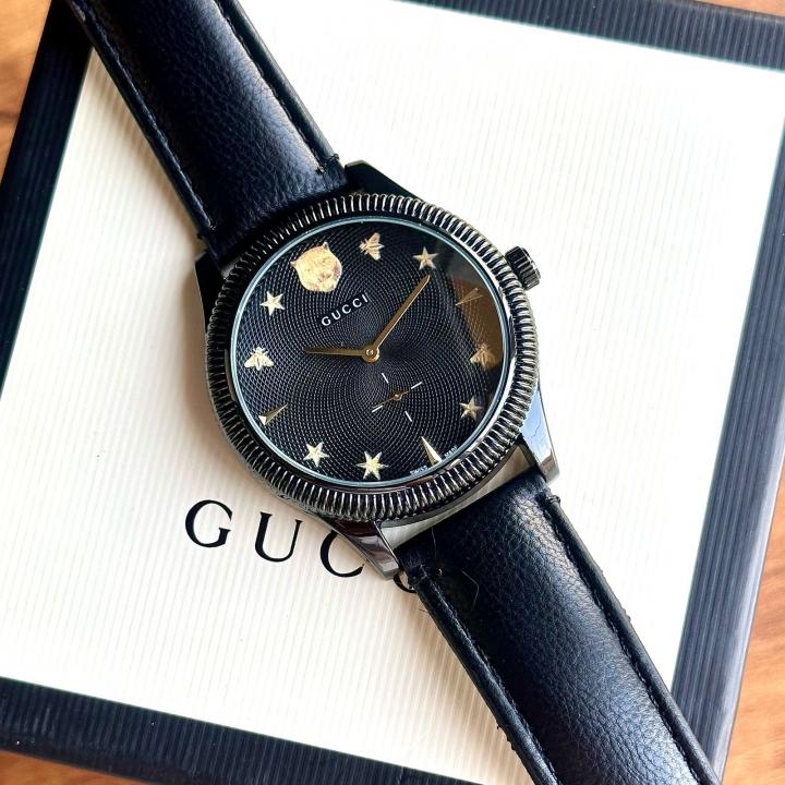 GUCC_I MENS LEATHER WATCH