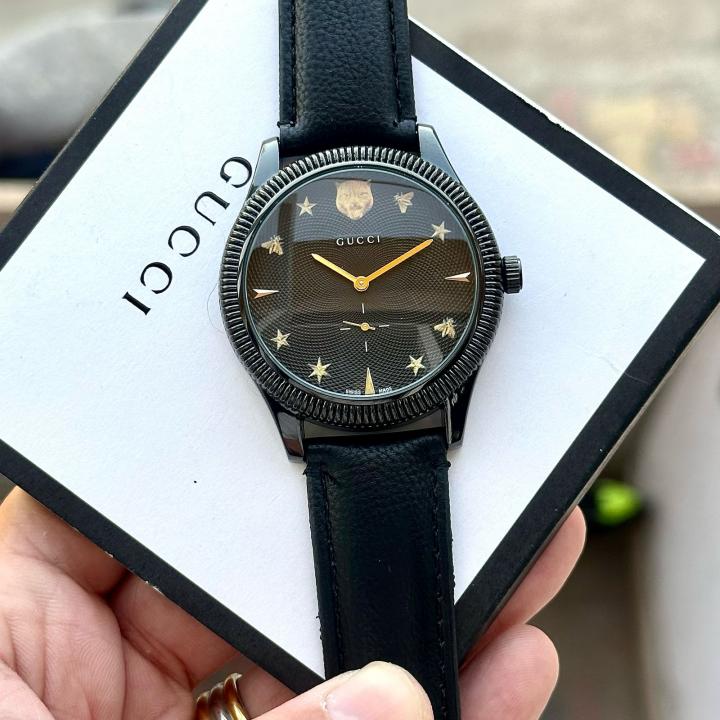 GUCC_I MENS LEATHER WATCH