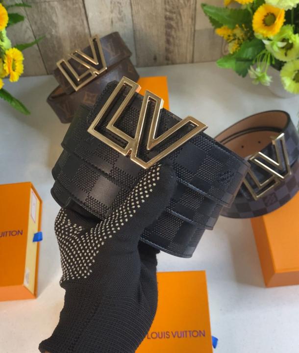 LOUIS_VUITTON EMBOSE MENS BELT 168