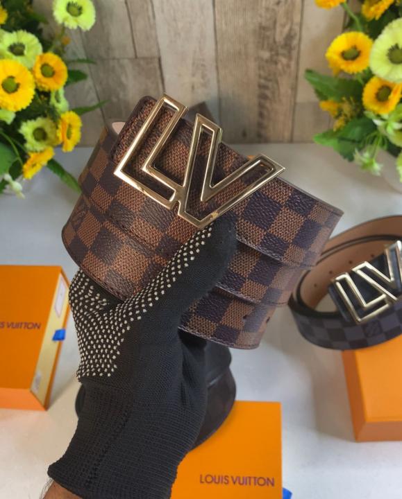 LOUIS_VUITTON CHECKS MENS BELT 158