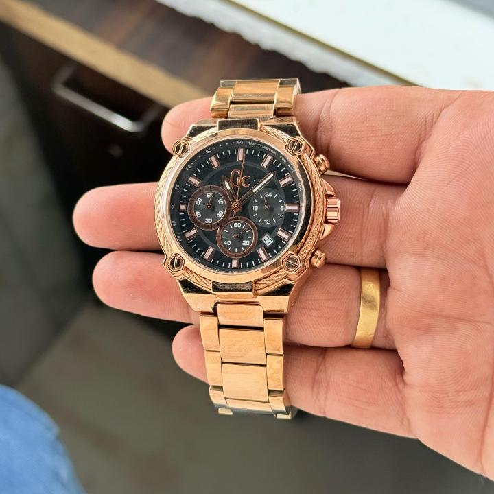 Guess Gold Black Xl Chronograph