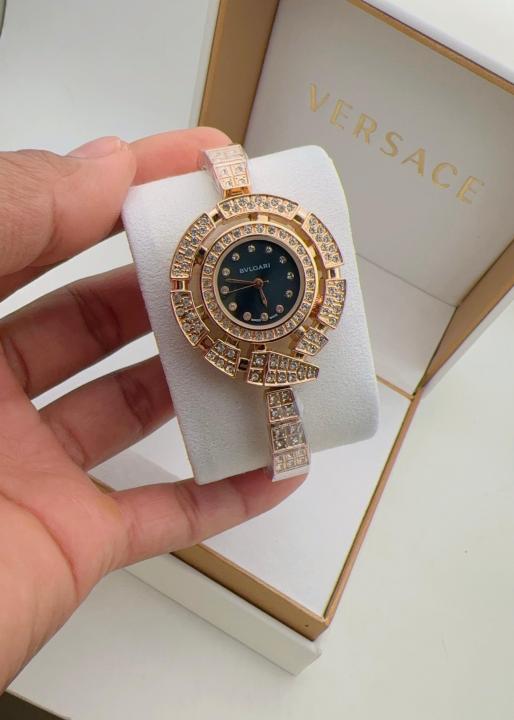 Bvlgari Try Diamond Rose Gold Black Dial