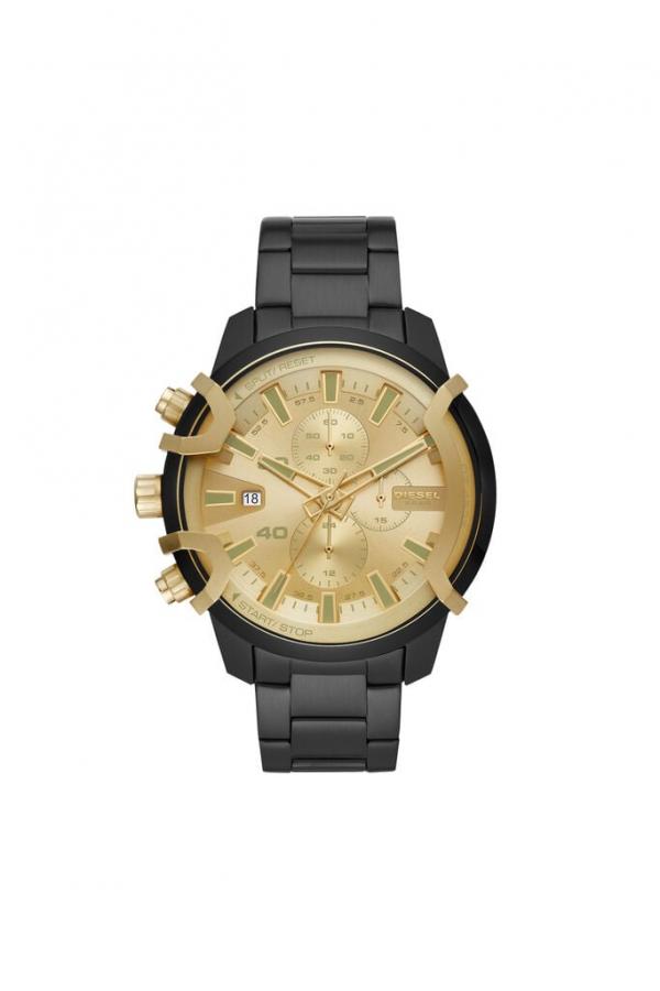 Diese_l griffed quartz stainless steel chronograph watch dz4573)