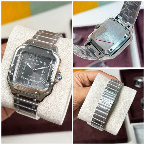Santos De Cartier Graphite Grey Dial