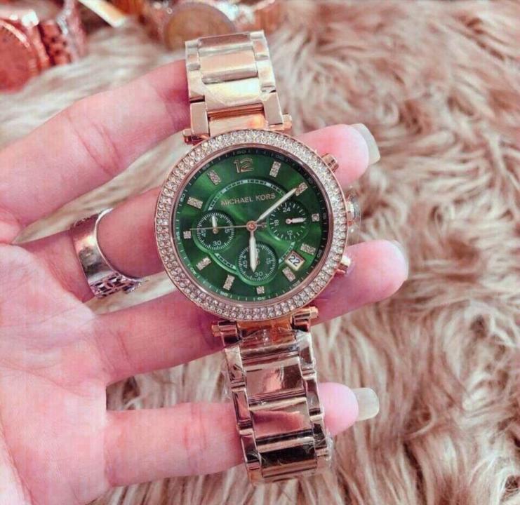Michael Korrs Parker Rosegold Green Dials