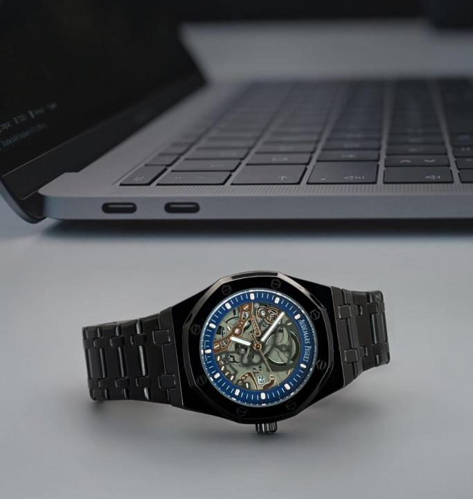 AUDEMARS_PIGUET BLACK BLUE MENS WATCH