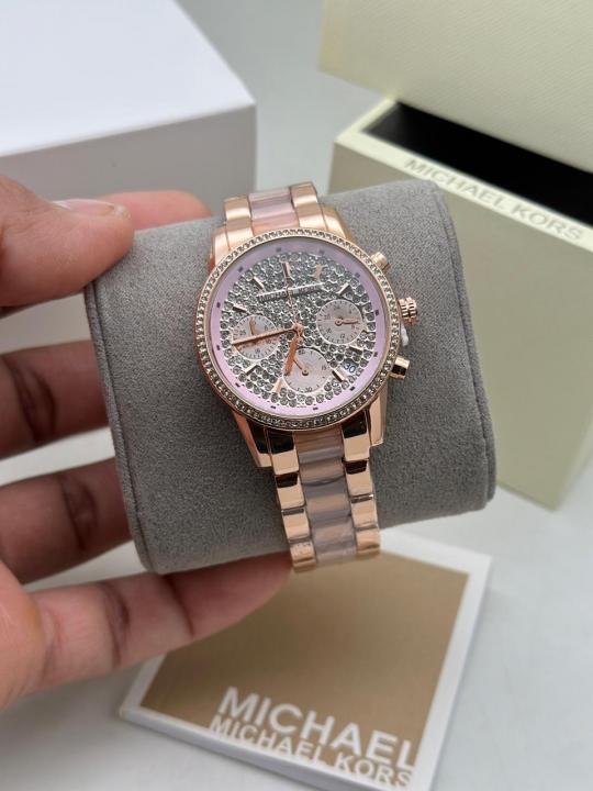 Michael_Kors Bradshaw Diamond Chronograph Rosegold
