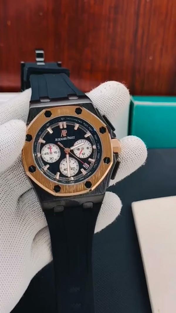 Audemars_Piguet Royal Oak Offshore Black Rose all working