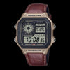 CASIO AE-1200 Illuminator Camel Brown - J1231-WORLD TIME