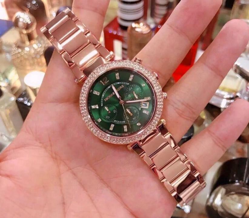 Michael Korrs Parker Rosegold Green Dials