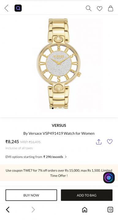 Versace Versus VSP491419 Kirstenhof Analogue Watch