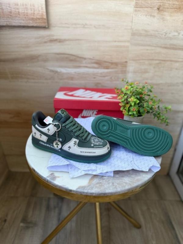 Airforce 1 low chrome heart green 388 1500