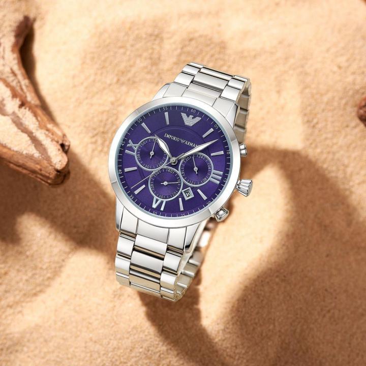 Emporio Arma_i All Chronograph working Silver Blue W98