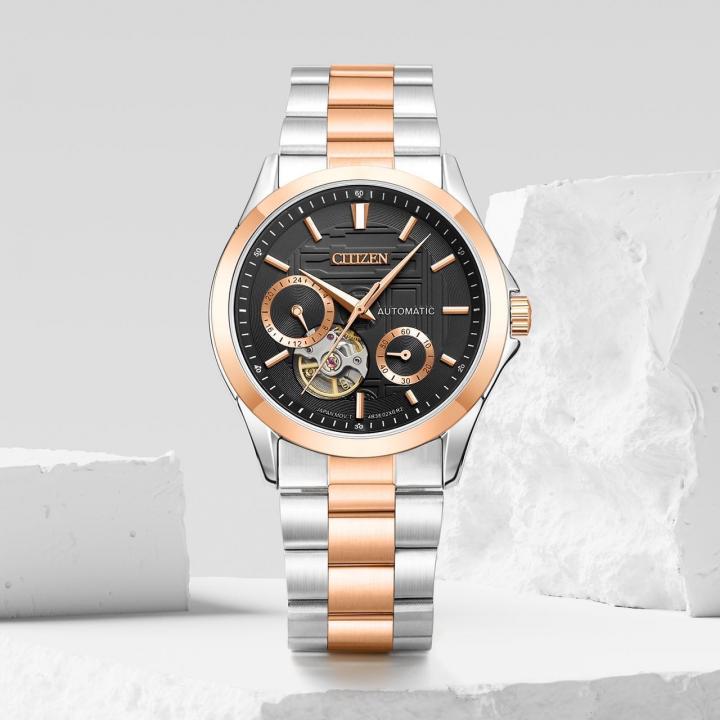 Citizen Rose Gold Black Automatic Premium Quality W105