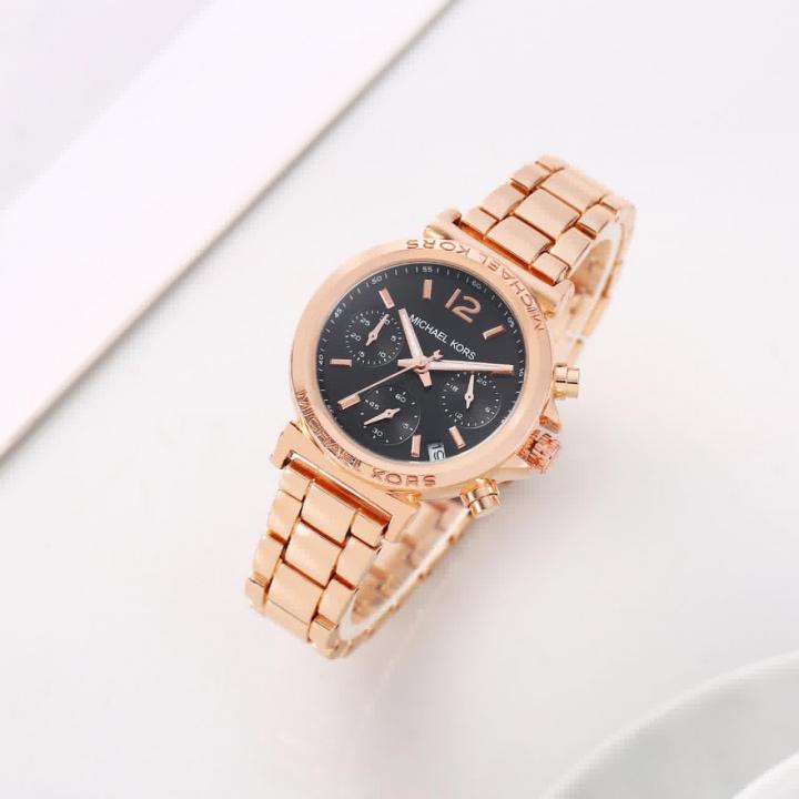 Michael_Kors Maren MK7494 Rose Gold Black