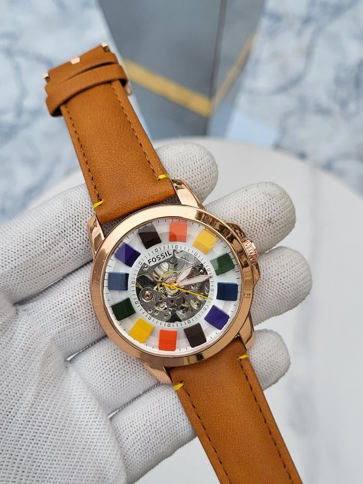 FOSSIL_GRANT_COLOURS_AUTOMATIC_BROWN_WHITE_DIAL_341