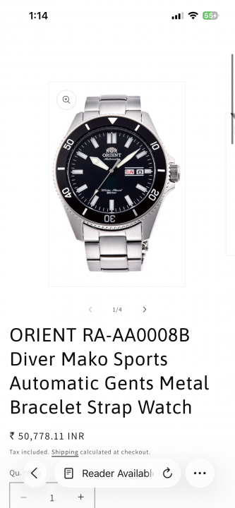 Orient Kamasu Black Automatic Store Article Premium W159